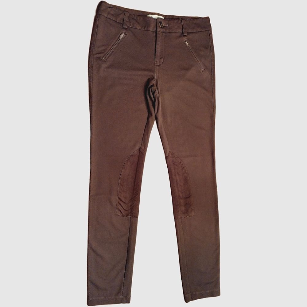 CAbi "Ponte" Riding Knit Legging, Dark Brown, Size 6